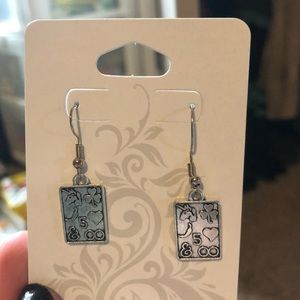 Cute homemade card earrings! Made by me:))